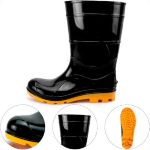 Bota Galocha Crival Preto/Amarelo C.Medio N.43 S/Forro