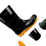 Bota Galocha Crival Preto/Amarelo C.Medio N.43 S/Forro