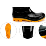 Bota Galocha Crival Preto/Amarelo C.Medio N.43 S/Forro