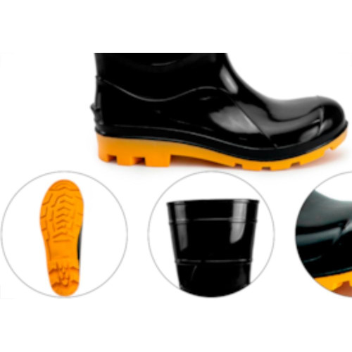 Bota Galocha Crival Preto/Amarelo C.Medio N.43 S/Forro