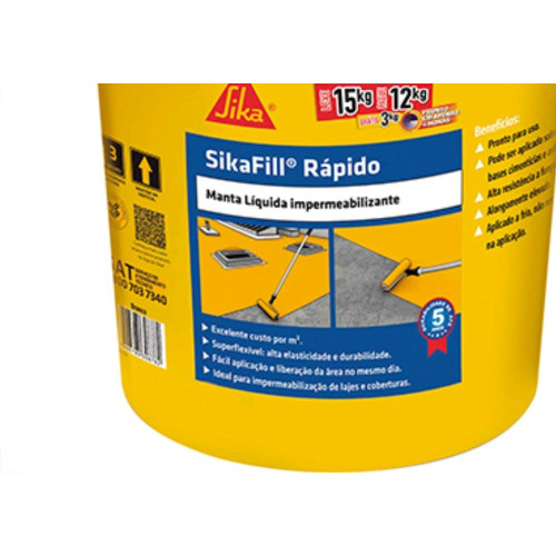 Manta Liquida Sikafill 3,6Kg Concreto