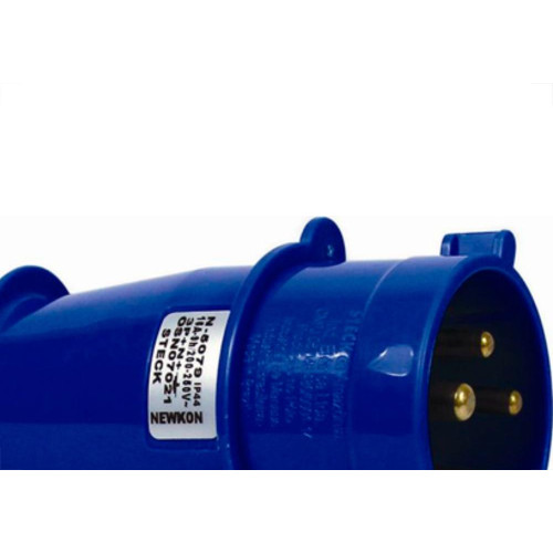 Plug Steck 2P+T 16A 200/250V 6H Azul 3076