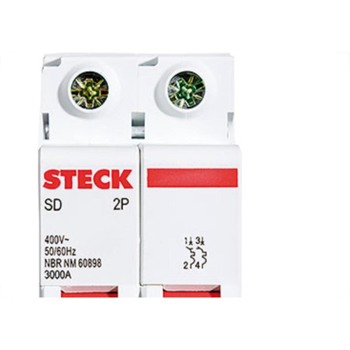 Kit C/3 - Disjuntor Steck Din Bipolar 06A Sd62 3Ka