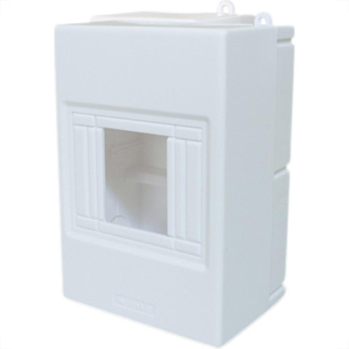 Centrinho Steck Pvc 04 Disjuntor Din Sobrepor Branco Sct4