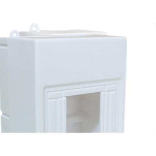 Centrinho Steck Pvc 04 Disjuntor Din Sobrepor Branco Sct4