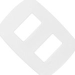 Espelho Placa Radial Modular Branco 4X2 2Mod Dist 3004