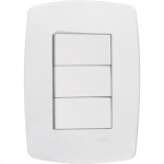 Conjunto Rad Modular Branco 1803004 3 interruptores Simp