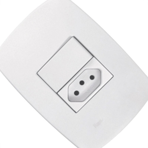 Conjunto Rad Modular Branco 1803121 1S+1Tomada 10A