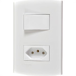 Conjunto Peesa Alfa 1546A 1 Interruptor Sim.Tom 20A
