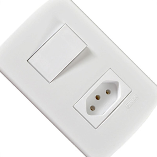 Conjunto Peesa Alfa 1546A 1 Interruptor Sim.Tom 20A
