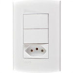 Conjunto Peesa Alfa 1548A 2 interruptores Sim.Tom 10A