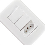 Conjunto Peesa Alfa 1548A 2 interruptores Sim.Tom 10A