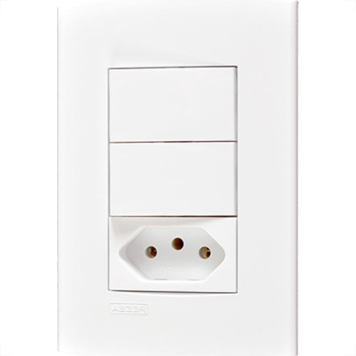 Conjunto Peesa Alfa 1548B 2 interruptores Par.Tom 10A