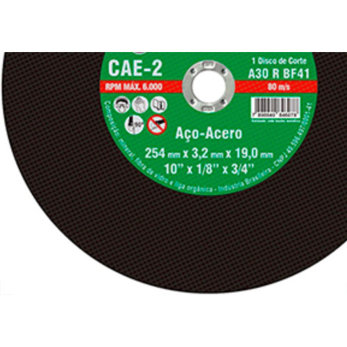 Disco Corte Itambe Ferro 10X3/4 Cae-2T