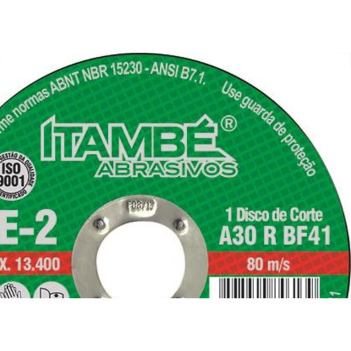 Disco Corte Itambe Ferro 4.1/2X7/8 2T - Kit C/10 Unidades