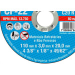 Disco Corte Itambe Refr 4.3/8X20 Cf22