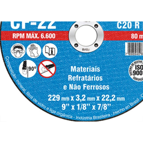 Disco Corte Itambe Refr 2T 9X7/8 Cf22
