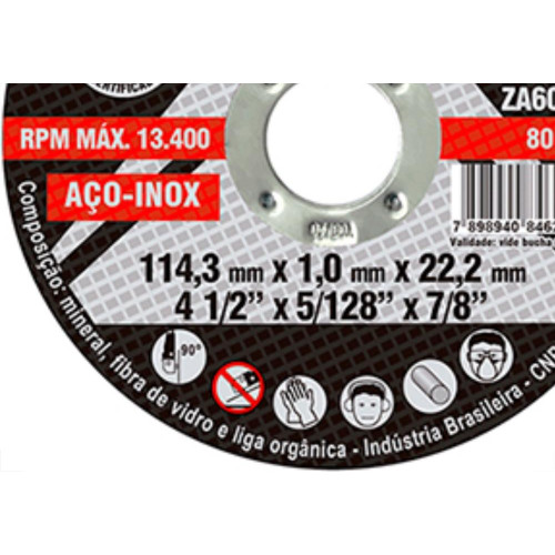 Disco Sped/Inox Premium Itambe 4.1/2X7/8 - Kit C/25 Unidades