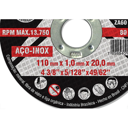 Disco Sped/Inox Premium Itambe 4.3/8X20 - Kit C/25 Unidades