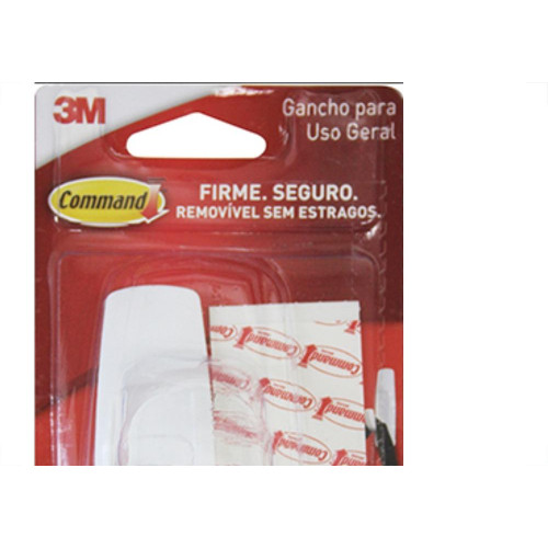 Gancho Adesivo 3M 2,3Kg Gd Cartela  C/1