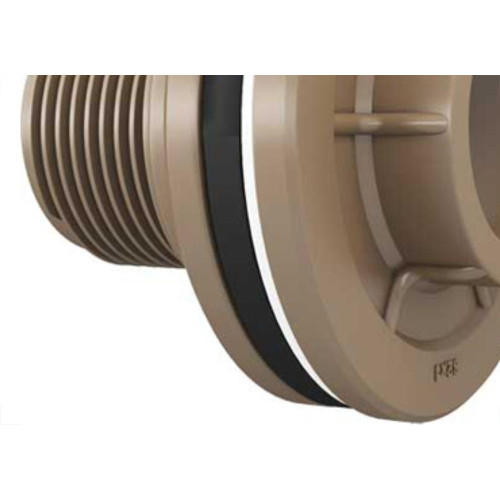 Adaptador  C/Flange Pvc Fortlev 1/2 Marrom - Kit C/12 Unidades