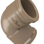 Cotovelo Fortlev PVC Liso Liso 3/4X90 Marrom - Kit C/50 Unidades