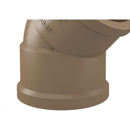 Cotovelo Fortlev PVC Liso Liso 3/4X45 Marrom - Kit C/40 Unidades