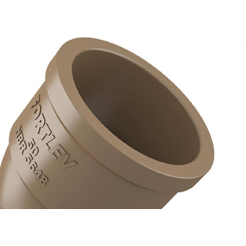 Cotovelo Fortlev PVC Liso Liso 3/4X45 Marrom - Kit C/40 Unidades