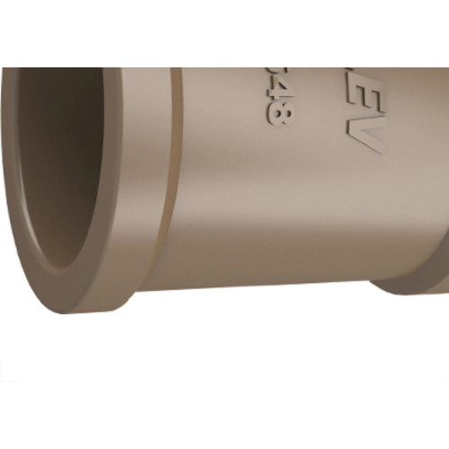 Luva PVC Liso Liso Marrom 1 Fortlev - Kit C/25 Unidades