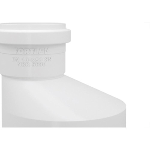 Reducao Esgoto Fortlev 100 X 50 Branco - Kit C/10 Unidades