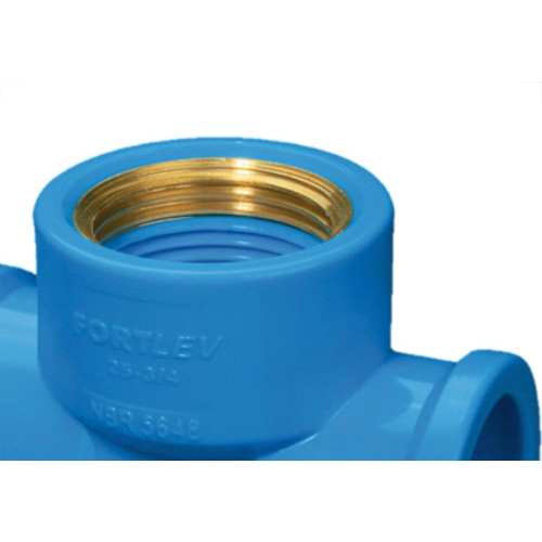 Tee Azul Fortlev 3/4 X 1/2 - Kit C/15 Unidades