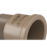 Adaptador Curto Fortlev E 1.1/2 Marrom - Kit C/25 Unidades