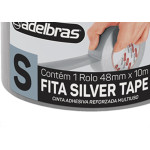 Fita Silver Tape Adelbras Cinza 48Mmx10M