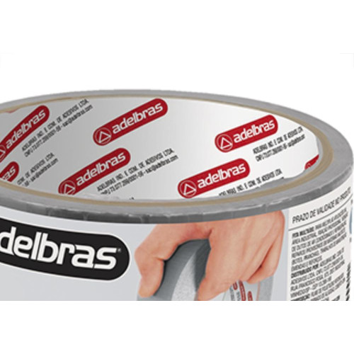 Fita Silver Tape Adelbras Cinza 48Mmx10M