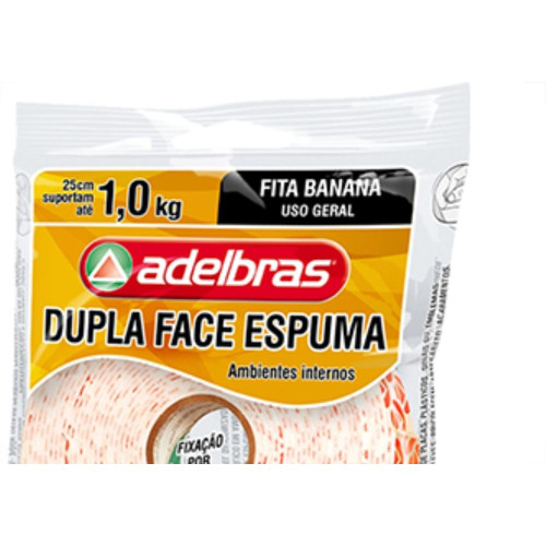 Fita Dupla-Face Adelbras Espuma 19X5M