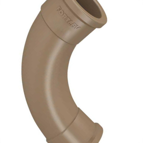 Curva Fortlev PVC Liso Liso 1 X 90 Marrom - Kit C/10 Unidades