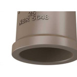 Luva PVC Liso Liso Marrom D 1.1/4 Fortlev - Kit C/10 Unidades
