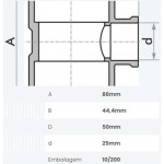 Tee Fortlev Lll I 1.1/2 X 3/4 Marrom - Kit C/10 Unidades