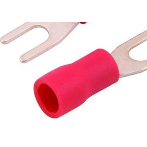 Terminal Pre-Isol Garfo Sv 1,25-4S Vermelho 22-16 - Kit C/100 Unidades