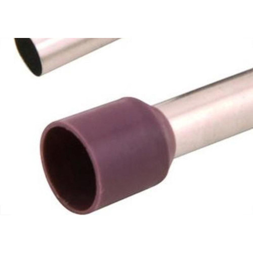 Terminal Pre-Isol Ilhos Tub E10-12 Marrom - Kit C/100 Unidades