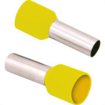 Terminal Pre-Isol Ilhos Tub E25-16 Amarelo - Kit C/100 Unidades