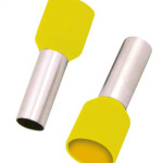 Terminal Pre-Isol Ilhos Tub E25-16 Amarelo - Kit C/100 Unidades