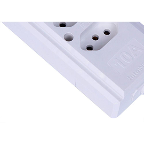 Tomada Barra Intern.B Tripla 2P+T10A Branco
