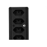Tomada Barra Intern.D Quint 2P+T 20A Preto