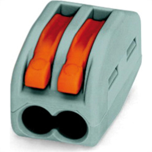 Conector Wago 2P 08 4,0M 32A 222-412 - Kit C/50 Unidades