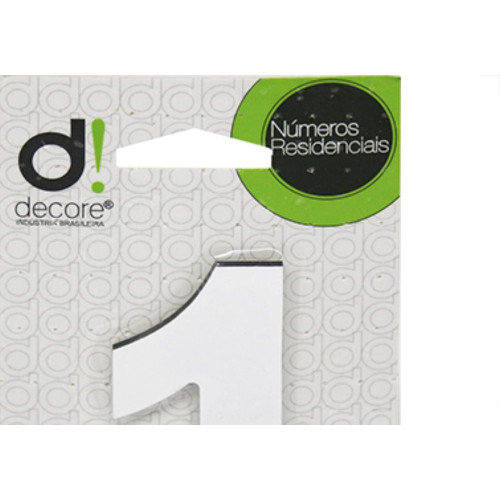 Numero Alum Espelhado Apto 1 Decore 7Cm
