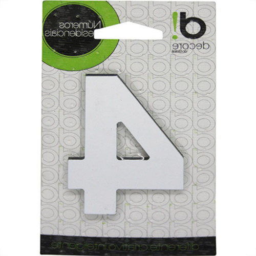 Numero Alum Espelhado Apto 4 Decore 7Cm