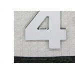 Numero Alum Espelhado Apto 4 Decore 7Cm
