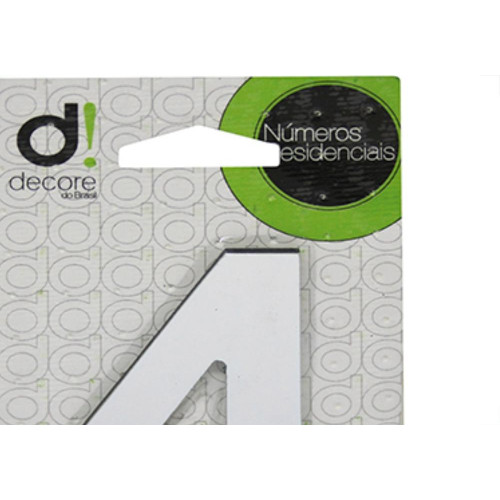 Numero Alum Espelhado Apto 4 Decore 7Cm