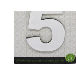 Numero Alum Espelhado Apto 5 Decore 7Cm